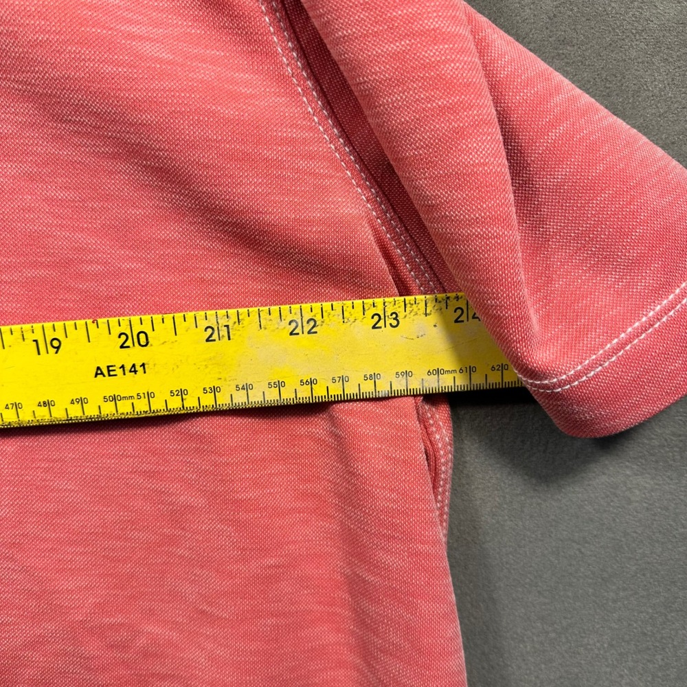 Age of Wisdom‎ Polo Shirt Mens XL Coral Pink Slub Modal Blend Excellent - Picture 8 of 13